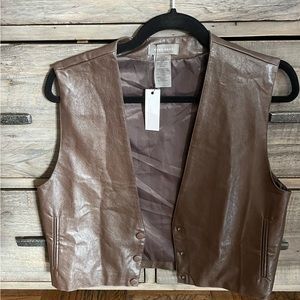 Antilogy Brown Leather Vest